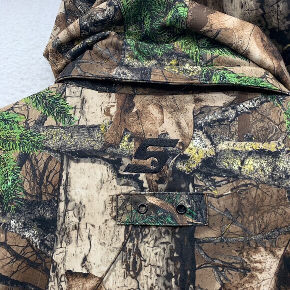 Snap On Camo Heated Jacket Mens XL Heavy Hunting Detachable Hood *No Battery* - Picture 8 of 16